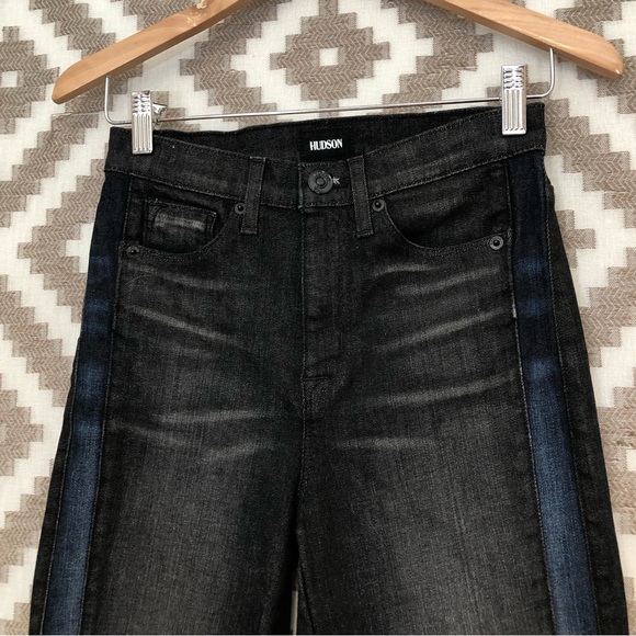 Hudson Black Zoeey High Rise Straight Crop Jeans - Picture 4 of 7